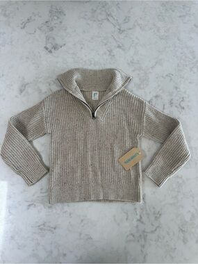 Thereabouts Kids Ribbed Half-Zip Sweater. NWT. Size XXS (4-5)